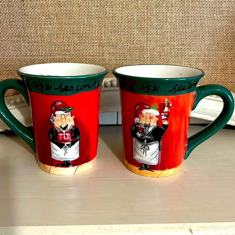 💜Fat Chef "Tis the Season" Mug Set of 2